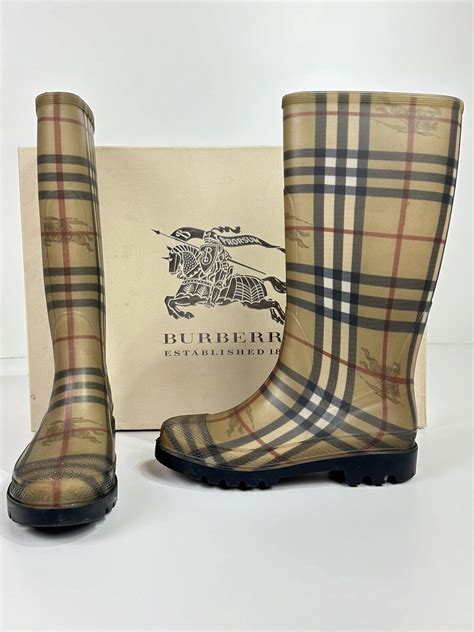 burberry rain boots 9|burberry haymarket rain boots.